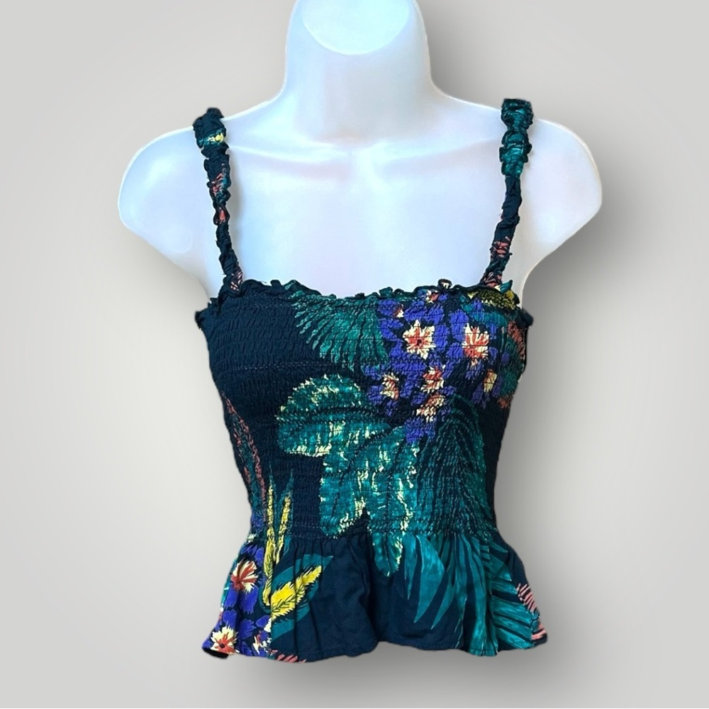 Patrons Of Peace Topical Crop Tank Top Black - Picture 6 of 15